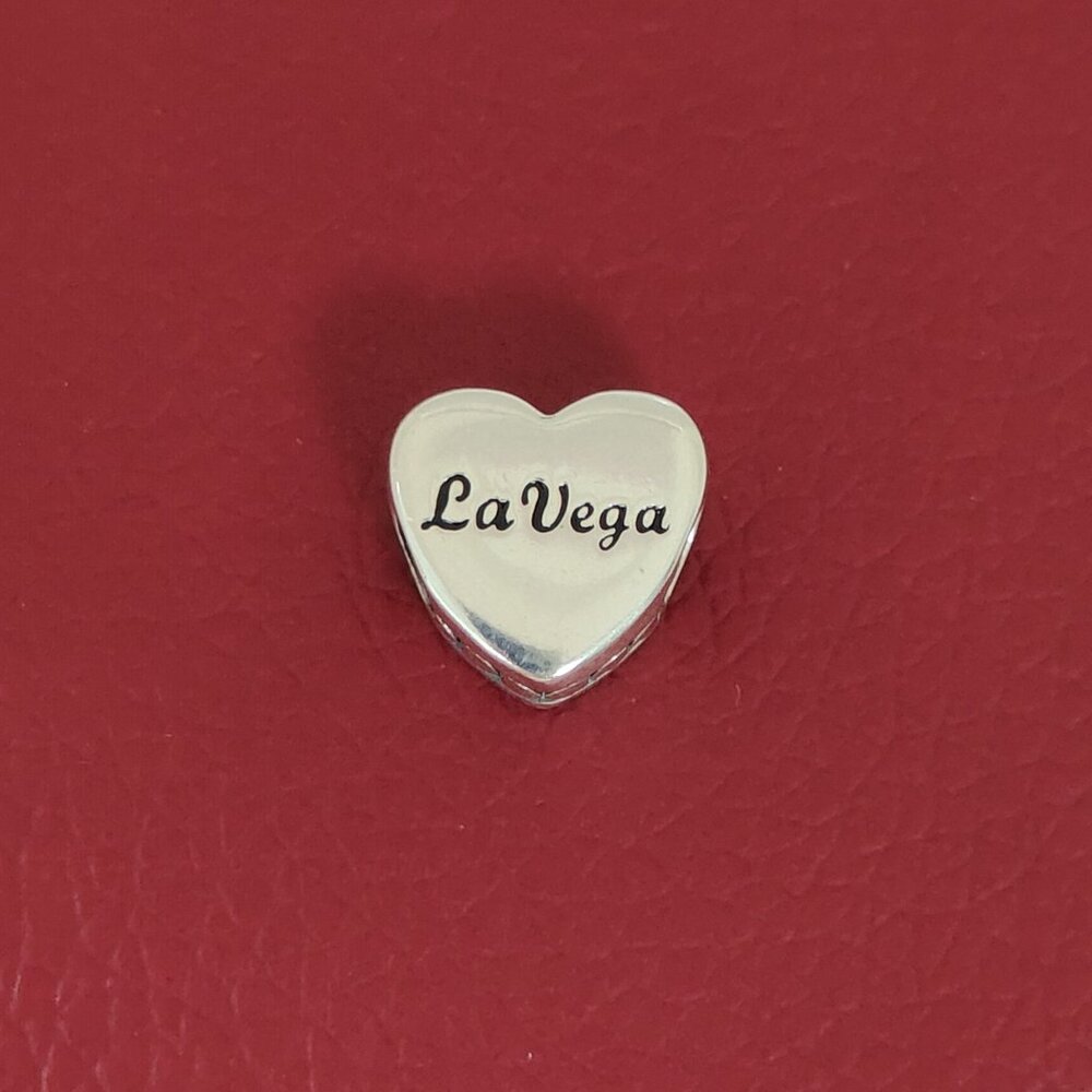 Pandora Las Vegas Heart Charm S925 Sterling Silver Bracelet Pendant with box